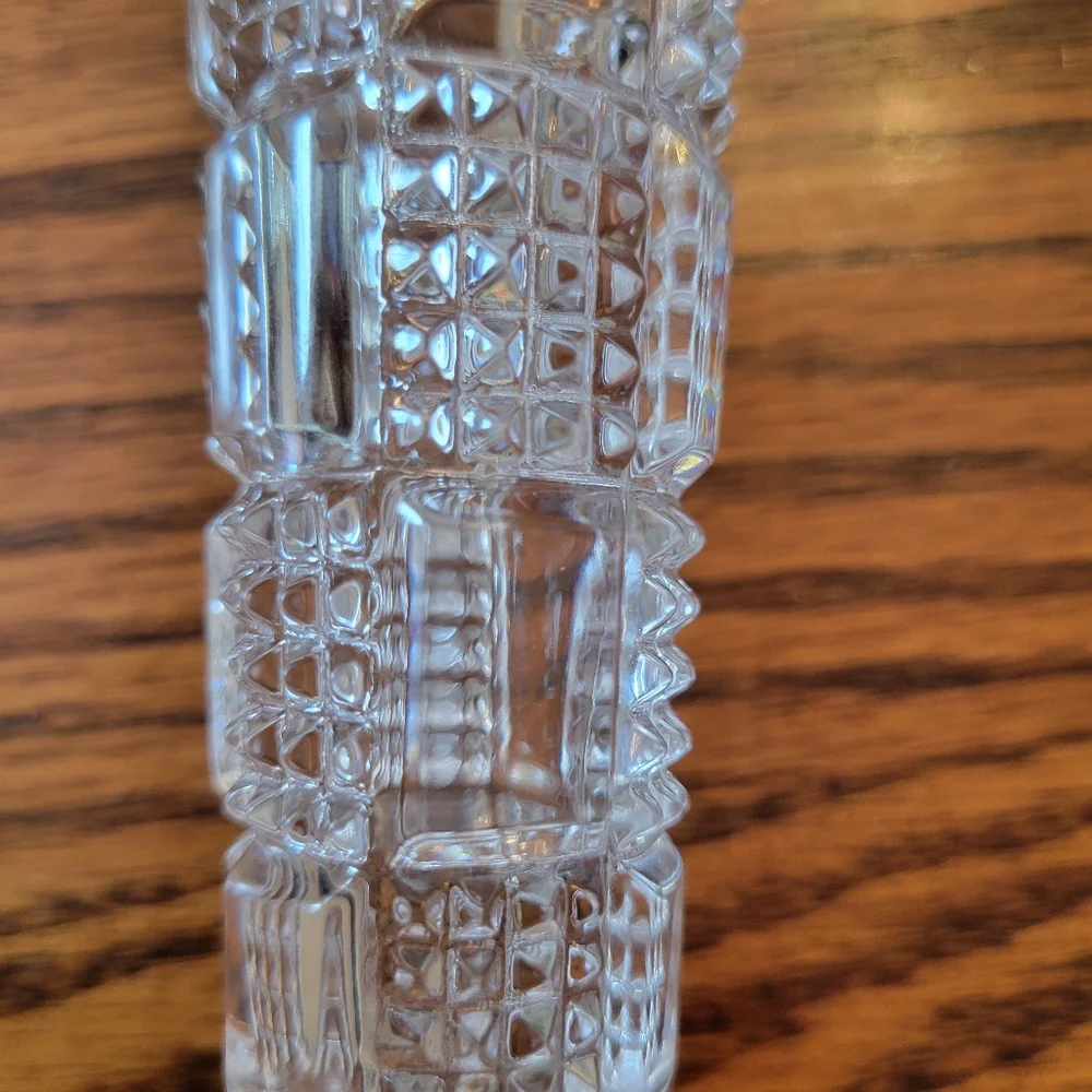 Pretty Vintage Cut Glass Bud Vase ~ Nice!